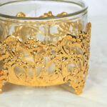 قندان طلایی شیشه ای