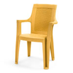 صندلی پلاستیکی زرد