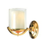 چراغ دیواری یک شعله چشمه نور کد N2666/1G طلایی