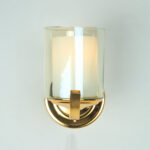 چراغ دیواری یک شعله چشمه نور کد N2666/1G طلایی