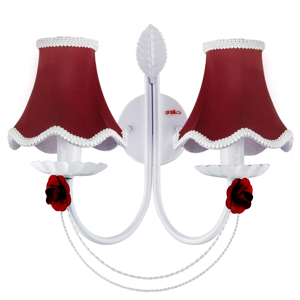 دیوارکوب شید قرمز