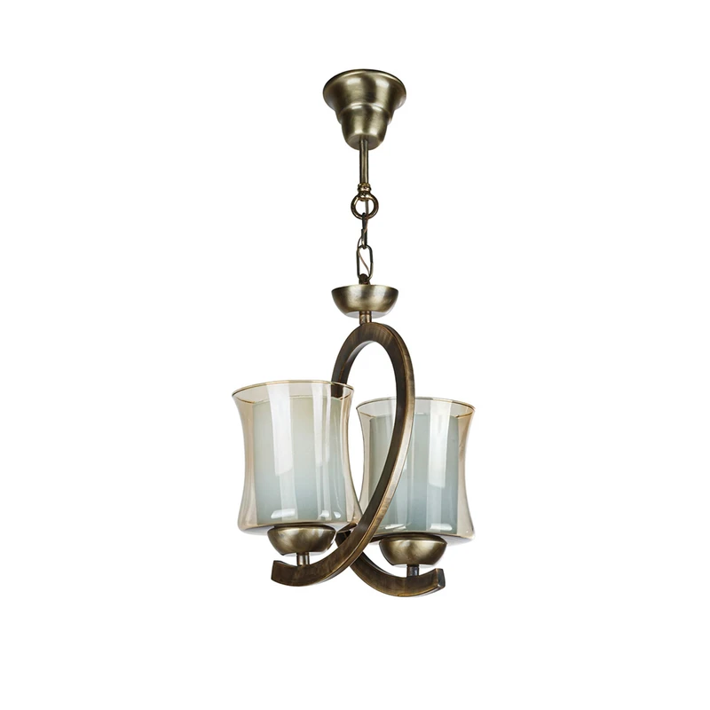 چراغ آویز 2 شعله چشمه نور کد B2655/2 زیتونی