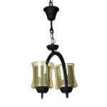 چراغ آویز 2 شعله چشمه نور کد B2655/2 مشکی