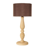 آباژور رومیزی چوبی چشمه نور مدل MT7018/KH-Br بدنه خودرنگ شید قهوه ای