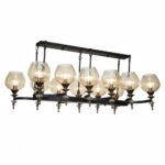 لوستر لاینر 12 شعله کد 1702/12BK-N چشمه نور