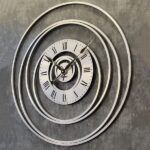 ساعت دیواری مدرن کروم