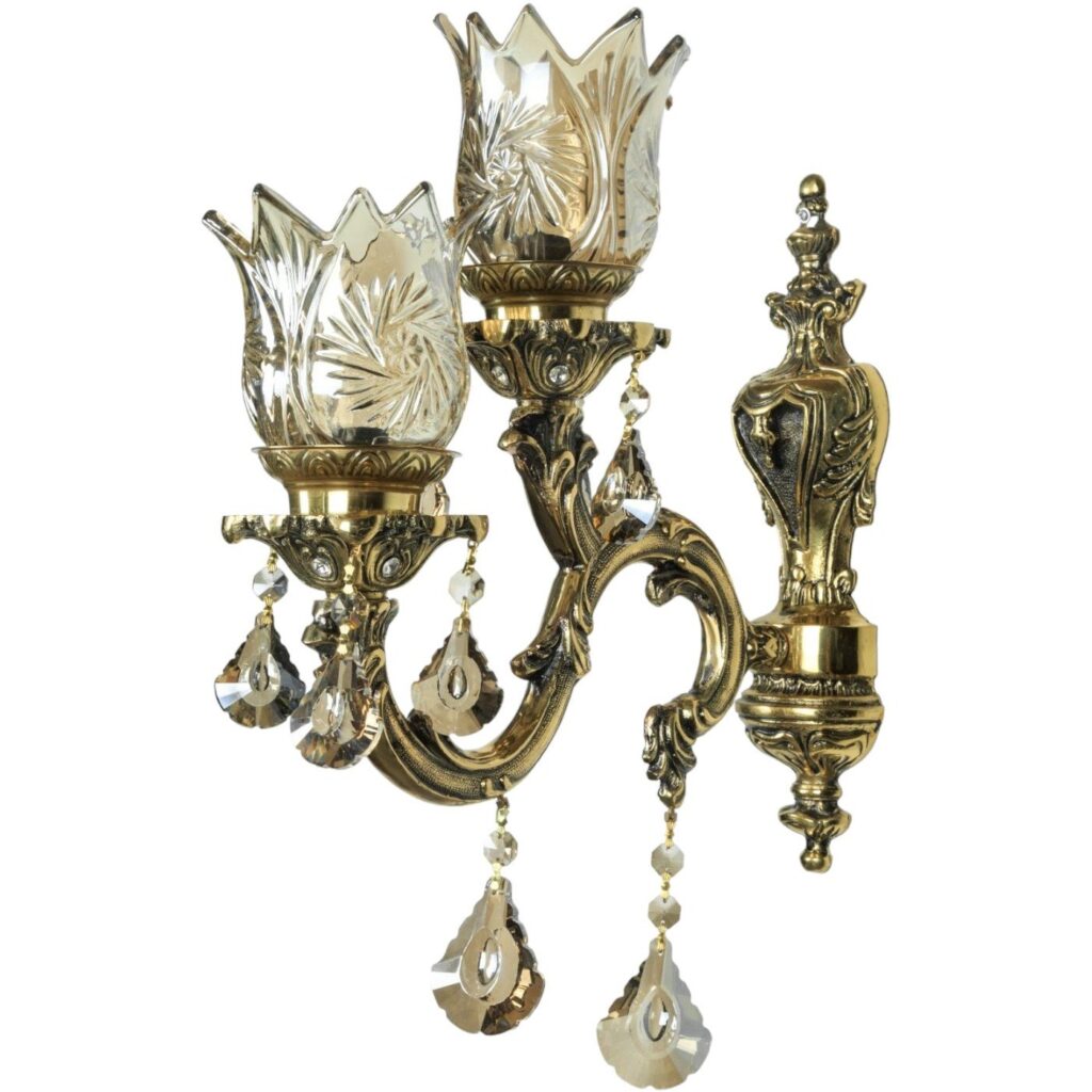 دیوارکوب آنتیک با لاله