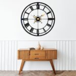 ساعت دیواری فلزی مشکی