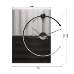 ساعت دیواری مدرن سفید مشکی ماتریکس - Image 4