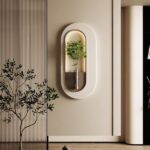 تابلو دیواری مدرن مدل تی‌تی با نور دکوراتیو و گلدان شیشه ای - Image 3