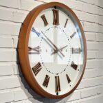 ساعت دیواری چوبی مدل انزو سفید - Image 2