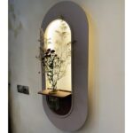 تابلو دیواری مدرن مدل تی‌تی با نور دکوراتیو و گلدان شیشه ای - Image 4