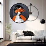 ساعت دیواری دکوراتیو الیزا به همراه تابلو - Image 4