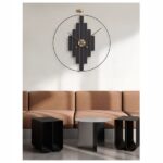 ساعت دیواری جدید مشکی طلایی باربارا - Image 5