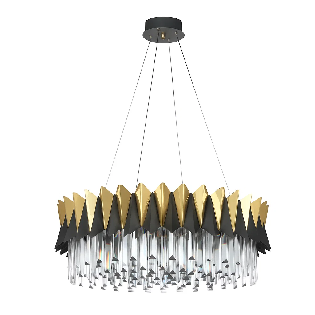 لوستر فلزي آويز قطر 65 مشكي P269865 -فرم لوستر جدید