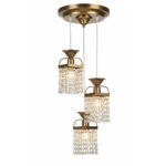 چراغ آویز چشمه نور 3 شعله نامنظم کد 703/3