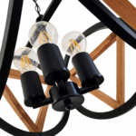 لوستر چوب و فلز 4 شعله چشمه نور مدل 1353/4 - Image 5