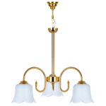 لوستر 3 شعله چشمه نور کد 809/3G طلایی