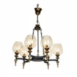 لوستر شش شعله کد 1702/6BK-G چشمه نور