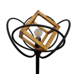 آباژور چوب و فلز تک شعله چشمه نور مدل 1356/1 - Image 7