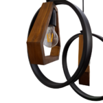 لوستر چوب و فلز 3 شعله چشمه نور مدل 1354/3 - Image 2