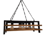 لوستر چوب و فلز 9 شعله چشمه نور مدل 1358/9 - Image 4