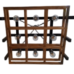 لوستر چوب و فلز 9 شعله چشمه نور مدل 1358/9 - Image 3