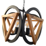 لوستر چوب و فلز 4 شعله چشمه نور مدل 1353/4 - Image 6