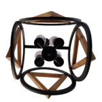 لوستر چوب و فلز 4 شعله چشمه نور مدل 1353/4 - Image 4