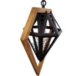 لوستر چوب و فلز تک شعله چشمه نور مدل 1347/1 - Image 4