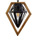 لوستر چوب و فلز تک شعله چشمه نور مدل 1347/1 - Image 5