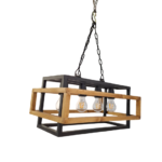 لوستر چوب و فلز 4 شعله چشمه نور مدل 1351/4 - Image 2