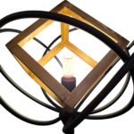 آباژور چوب و فلز تک شعله چشمه نور مدل 1356/1 - Image 4