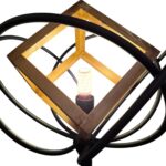 آباژور چوب و فلز تک شعله چشمه نور مدل 1356/1 - Image 3