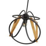 لوستر چوب و فلز تک شعله چشمه نور مدل 1350/1 - Image 3