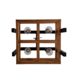 لوستر چوب و فلز 4 شعله چشمه نور مدل 1358/4 - Image 3