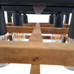 لوستر چوب و فلز 6 شعله چشمه نور مدل 1358/6 - Image 3