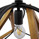 لوستر چوب و فلز تک شعله چشمه نور مدل 1350/1 - Image 4