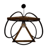 لوستر چوب و فلز تک شعله چشمه نور مدل 1350/1 - Image 5