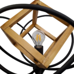 آباژور چوب و فلز تک شعله چشمه نور مدل 1356/1 - Image 6