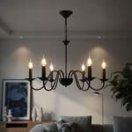 لوستر شش شعله چشمه نور کد C2800-6BK - Image 6