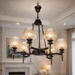 لوستر شش شعله کد 1702/6BK-G چشمه نور - Image 2