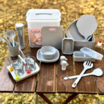 سرویس چای خوری غذا خوری مسافرتی 56 پارچه 4 نفره