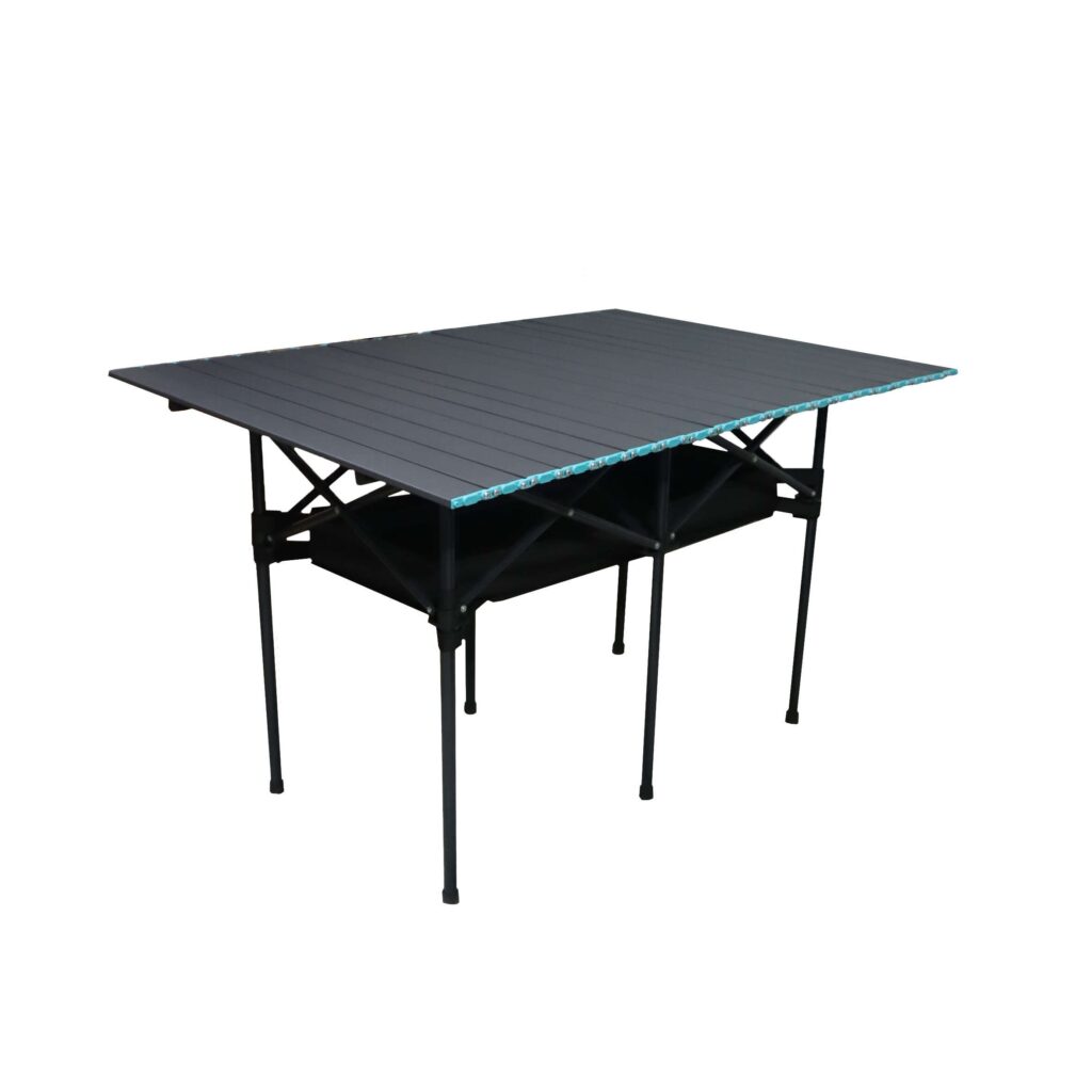 میز تاشو فلزی 2 طبقه 120*80