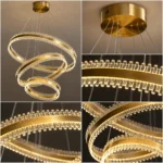 لوستر مدرن کریستالی سه طبقه آرام A2003/40/60/80 - Image 2