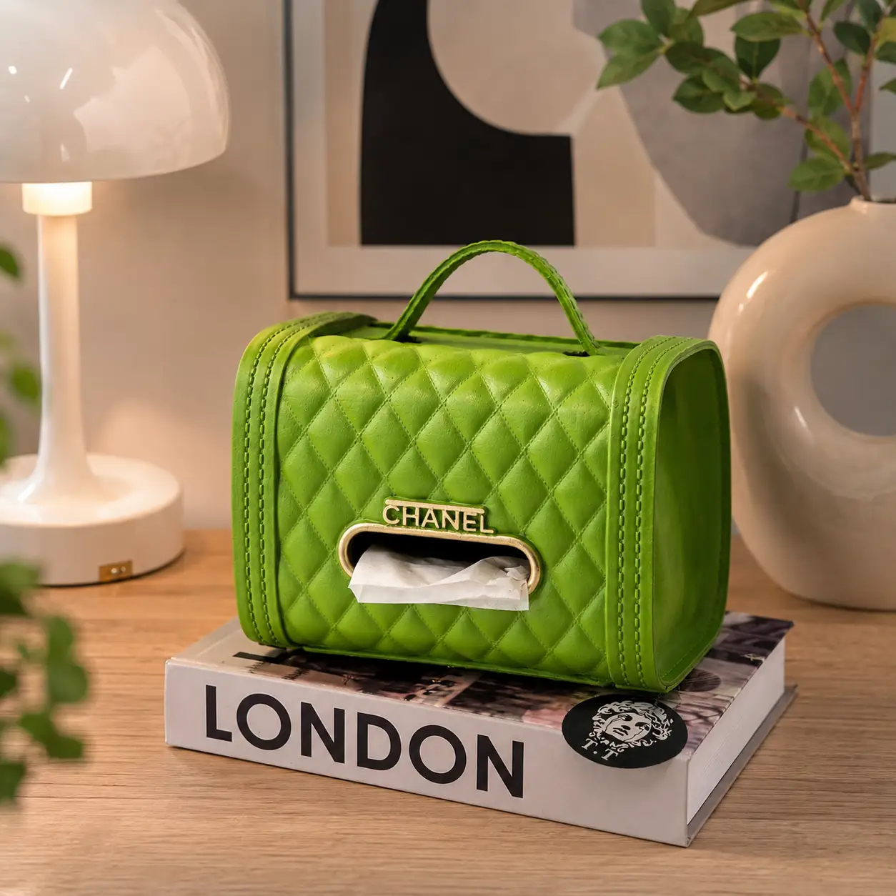 جا دستمال کاغذی رومیزی شنل Chanel