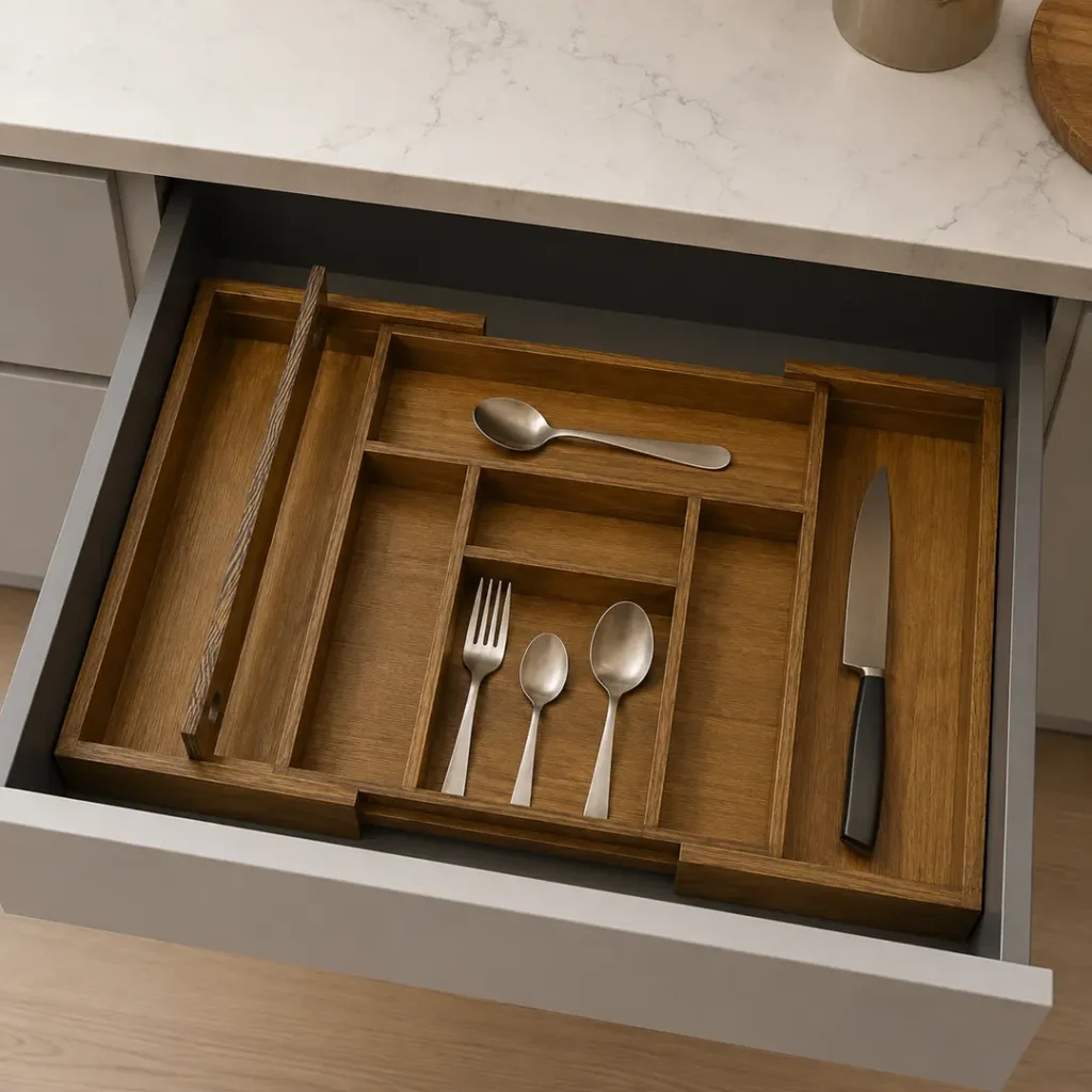 جاقاشقی داخل کابینت چوبی با قابلیت رگلاژ مدل لینورا