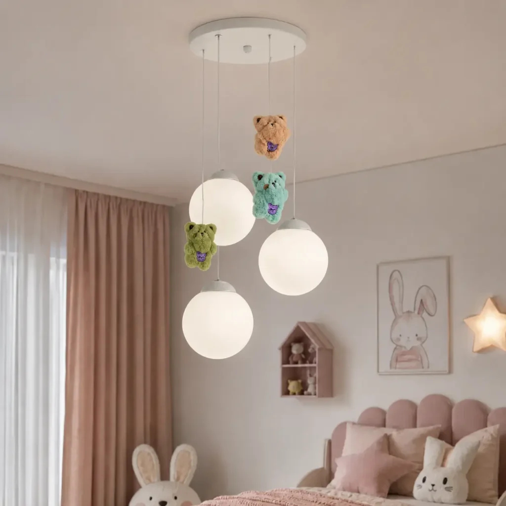 لوستر اتاق کودک حبابی چشمه نور کد L1620/3