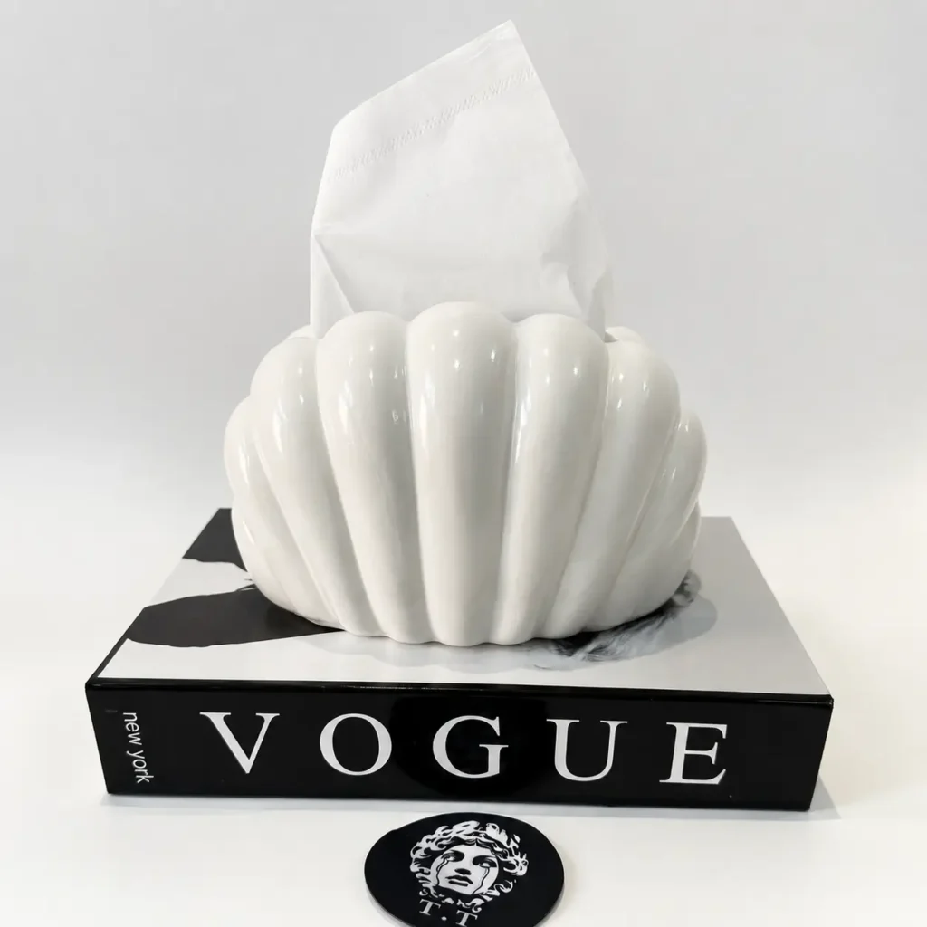 جا دستمال کاغذی رومیزی صدف Seashell