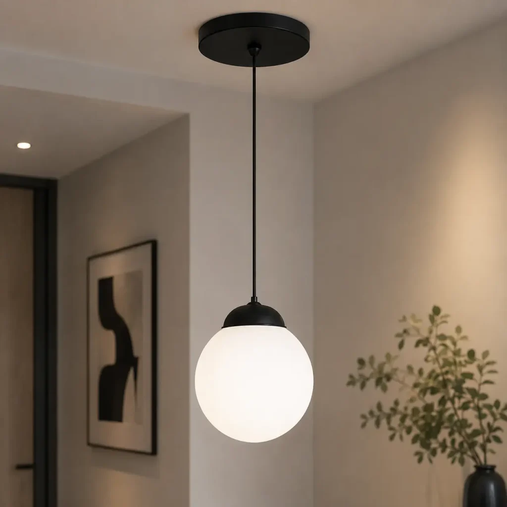 لوستر حبابی تک شعله چشمه نور کد R1202/1